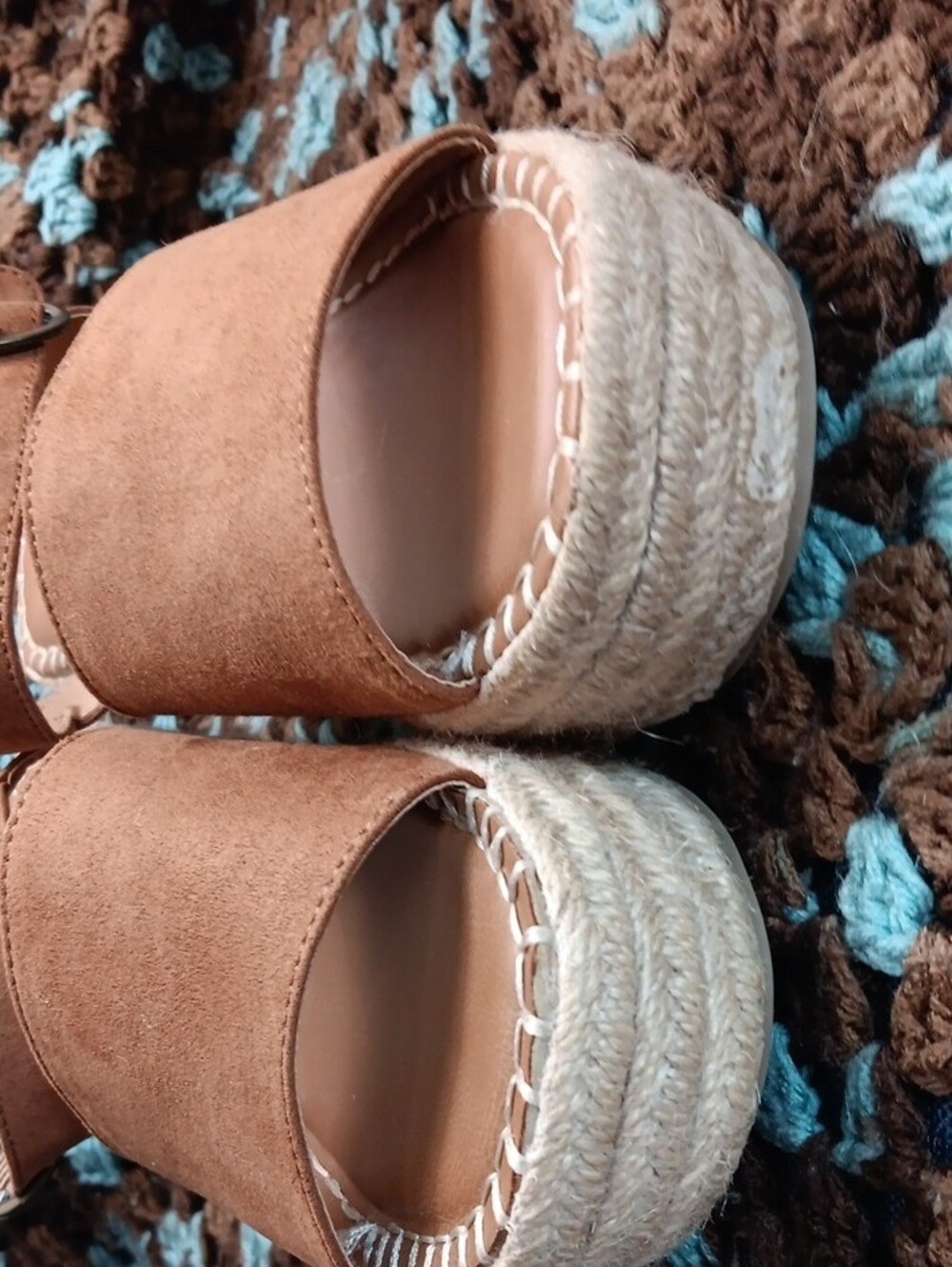 Universal Thread Brown Espadrille Platform Sandals - Picture 6 of 14